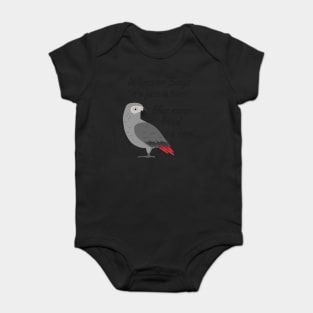 Just A Bird - African Grey Parrot Baby Bodysuit